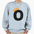 Crowned Monogram Letter O Sweatshirt - Graphic Print for Adults - T-Shirt, Sweatshirt, Hoodie