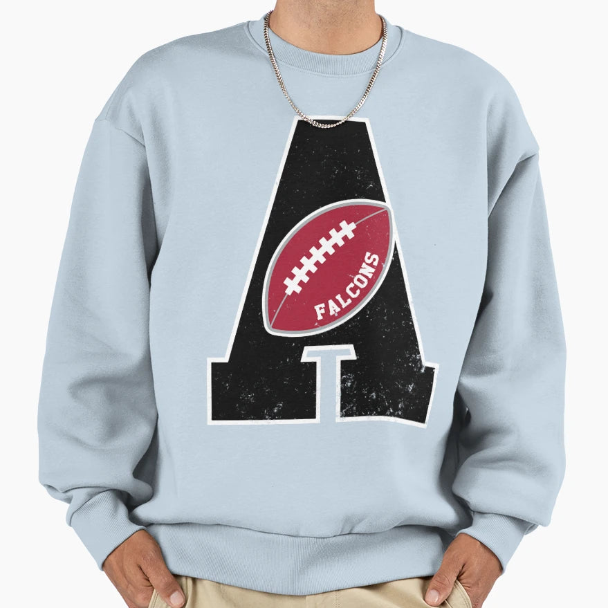 Big Bold Atlanta Falcons Monogram Sweatshirt - Trendy Graphic Men Women - T-Shirt, Sweatshirt, Hoodie