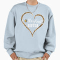 Volleyball Sister Leopard Heart Sweatshirt - Minimalist Print Unisex - T-Shirt, Sweatshirt, Hoodie