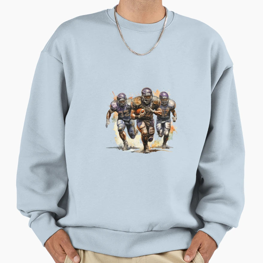American Football Black Sweatshirt - Fun Novelty Design Unisex - T-Shirt, Sweatshirt, Hoodie