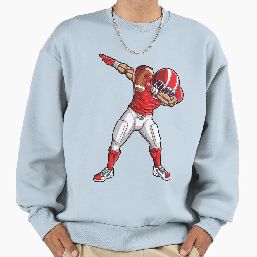 Dabbing Football Player Sports Lover T-Shirt - Graphic Print for Adults - T-Shirt, Sweatshirt, Hoodie