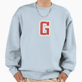 Letter G Initial G Varsity Red Sweatshirt - Casual Everyday Wear Men Women - T-Shirt, Sweatshirt, Hoodie