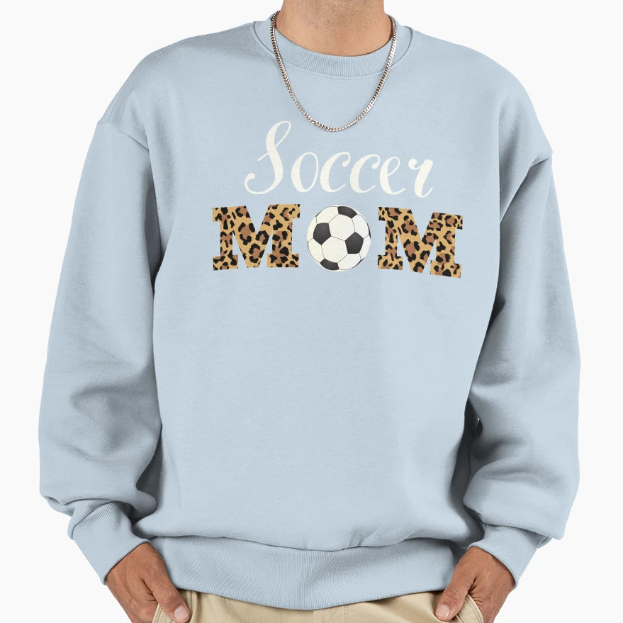 Soccer Mom Leopard Sweatshirt - Aesthetic Graphic for Adults - T-Shirt, Sweatshirt, Hoodie