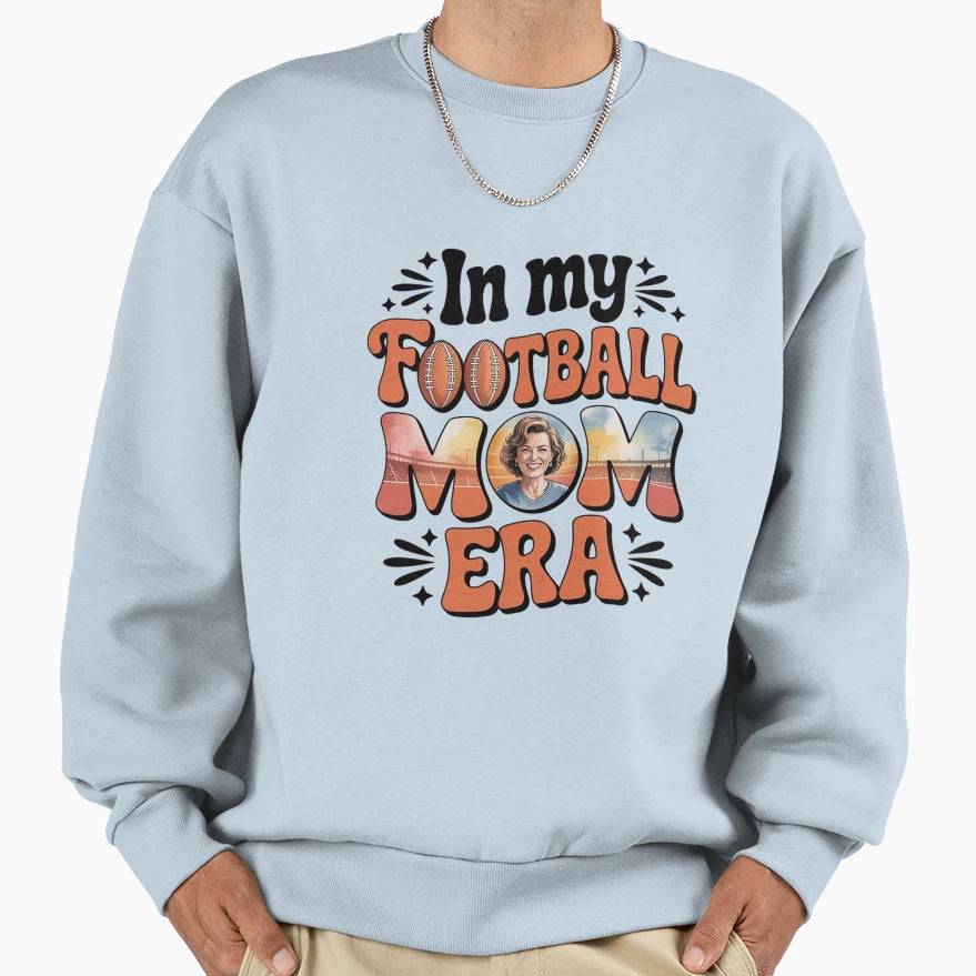 My Football Mom Era Groovy Football Sweatshirt - Graphic Print Men Women - T-Shirt, Sweatshirt, Hoodie