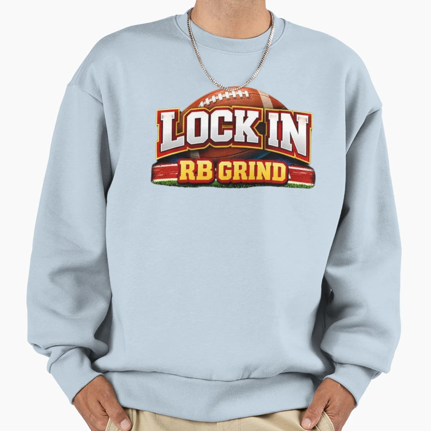 Lock Rb Grind Football Sweatshirt - Casual Everyday Wear for Adults - T-Shirt, Sweatshirt, Hoodie