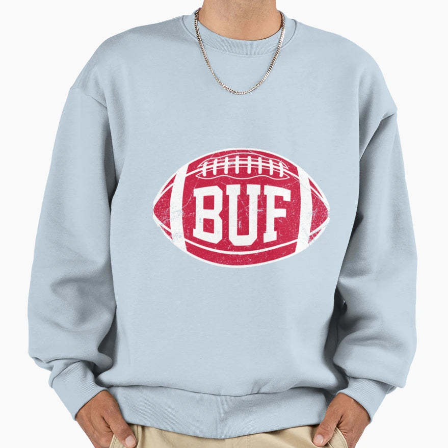 Buf Football Blue Sweatshirt - Fun Novelty Design Men Women - T-Shirt, Sweatshirt, Hoodie