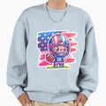 American Football Cartoon Sweatshirt - Graphic Print Men Women - T-Shirt, Sweatshirt, Hoodie