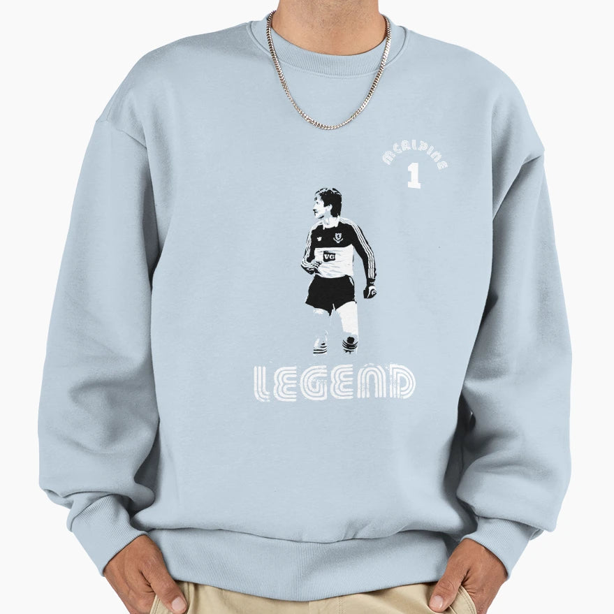 Dundee United Legend Hamish Mcalpine Sweatshirt - Trendy Graphic Unisex - T-Shirt, Sweatshirt, Hoodie
