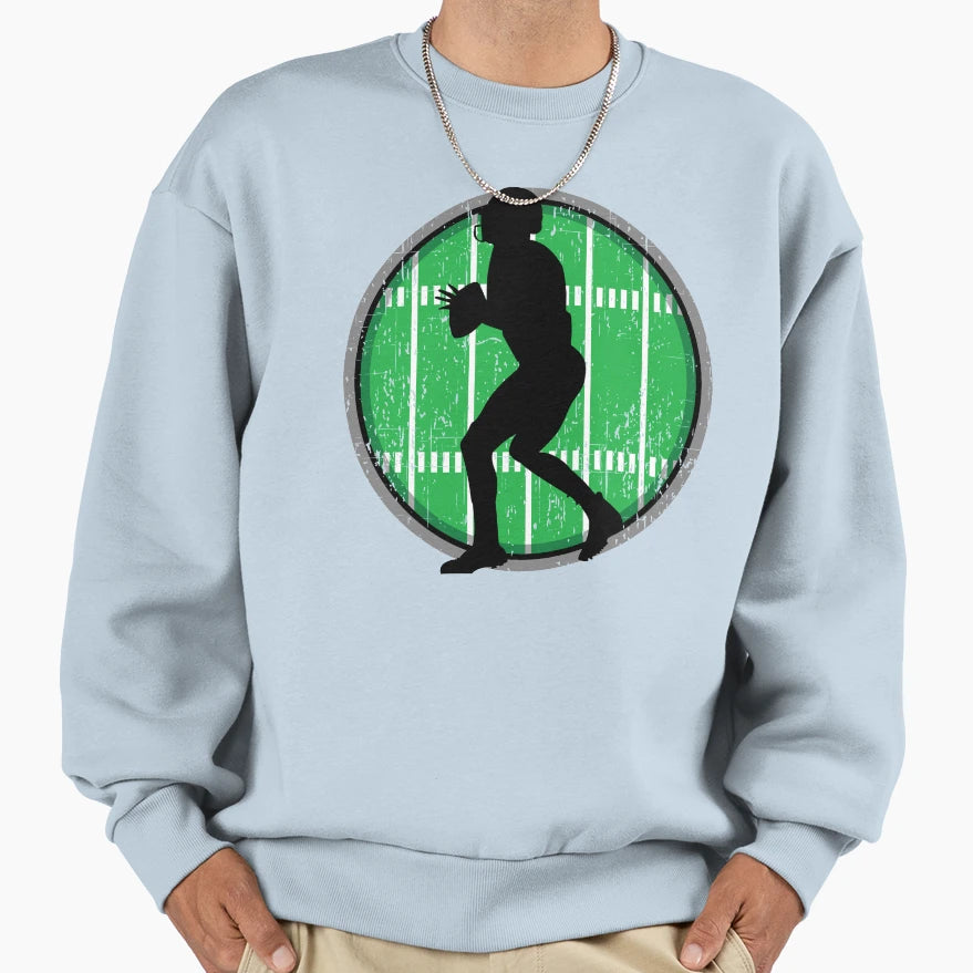 Football Quarterback Sweatshirt - Aesthetic Graphic Unisex - T-Shirt, Sweatshirt, Hoodie