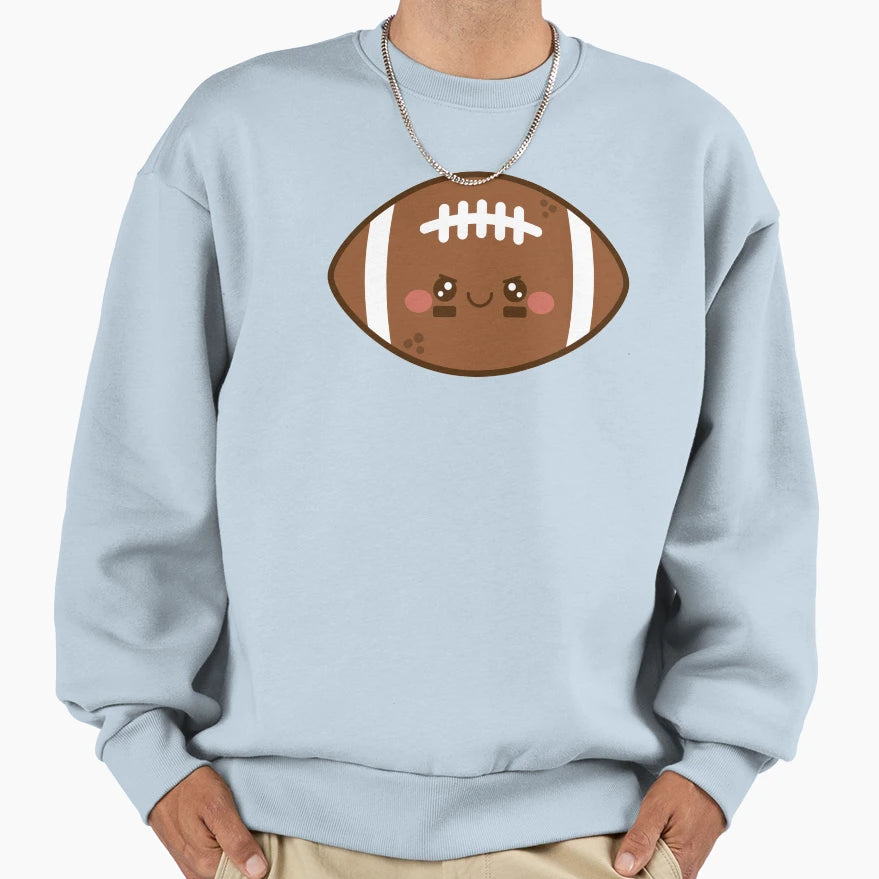 Tough Kawaii Football Sweatshirt - Aesthetic Graphic for Adults - T-Shirt, Sweatshirt, Hoodie