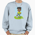 Afro Descendant Soccer Player Sweatshirt - Graphic Print Men Women - T-Shirt, Sweatshirt, Hoodie