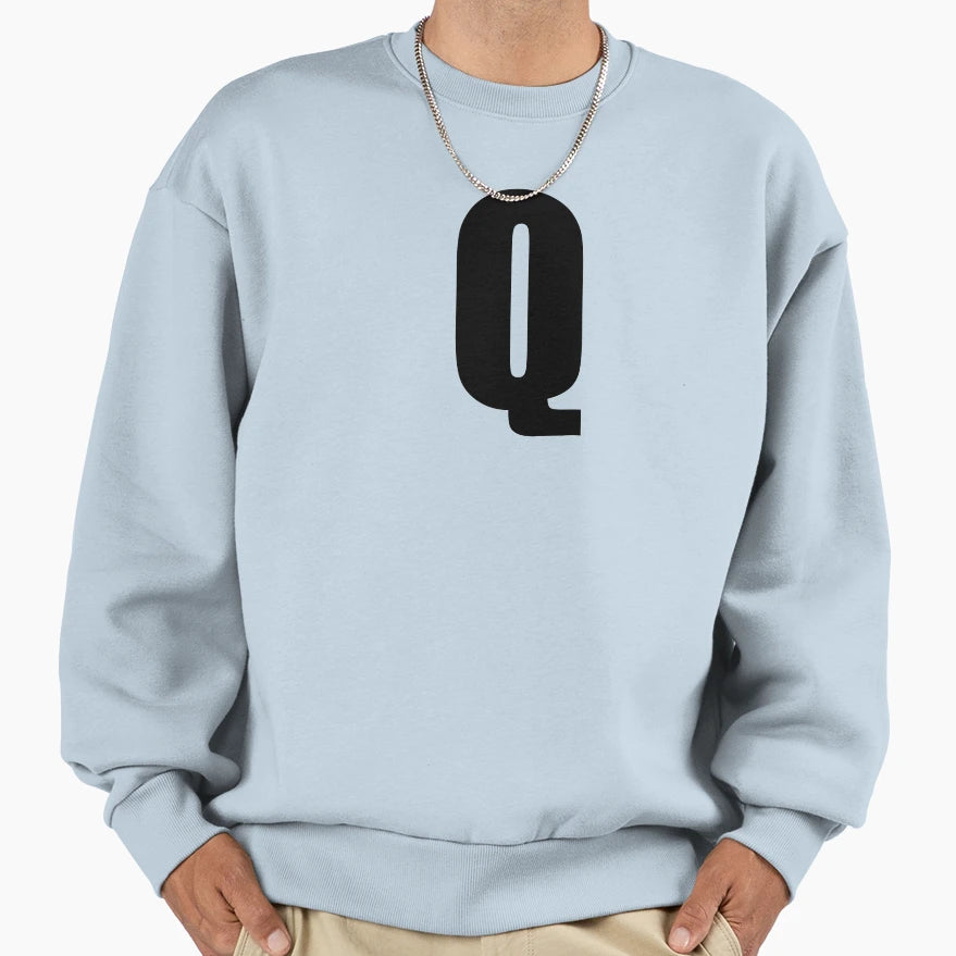 Q Letter Q Sweatshirt - Trendy Graphic Unisex - T-Shirt, Sweatshirt, Hoodie