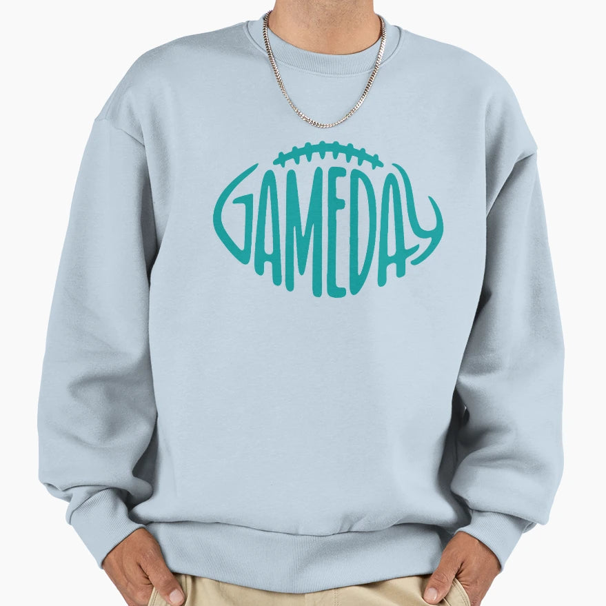 Gameday Teal Football Sweatshirt - Aesthetic Graphic Men Women - T-Shirt, Sweatshirt, Hoodie