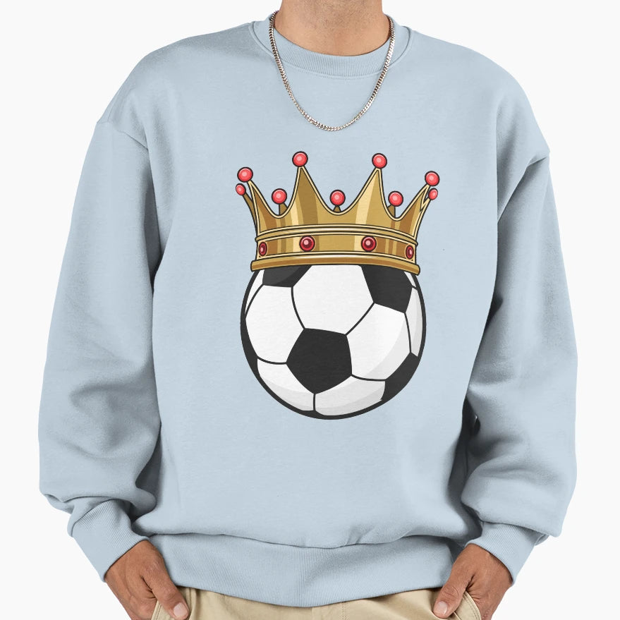 Soccer Crown King Sweatshirt - Casual Everyday Wear for Adults - T-Shirt, Sweatshirt, Hoodie