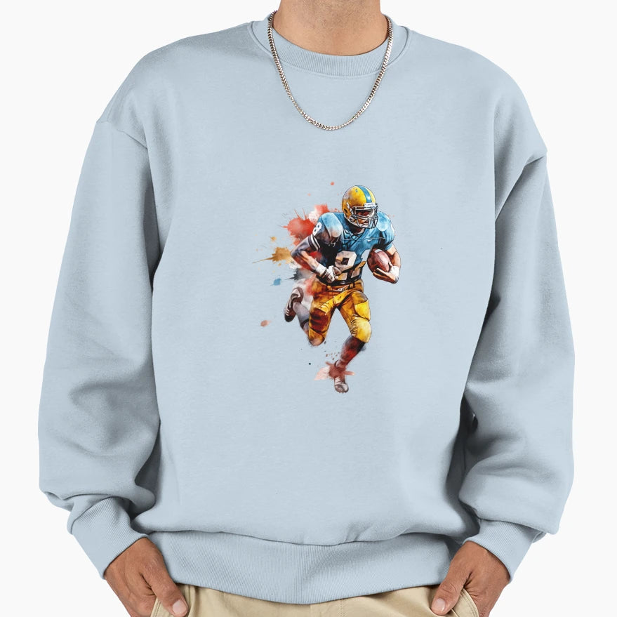 America Football Player Helm Sweatshirt - Novelty Apparel for Adults - T-Shirt, Sweatshirt, Hoodie