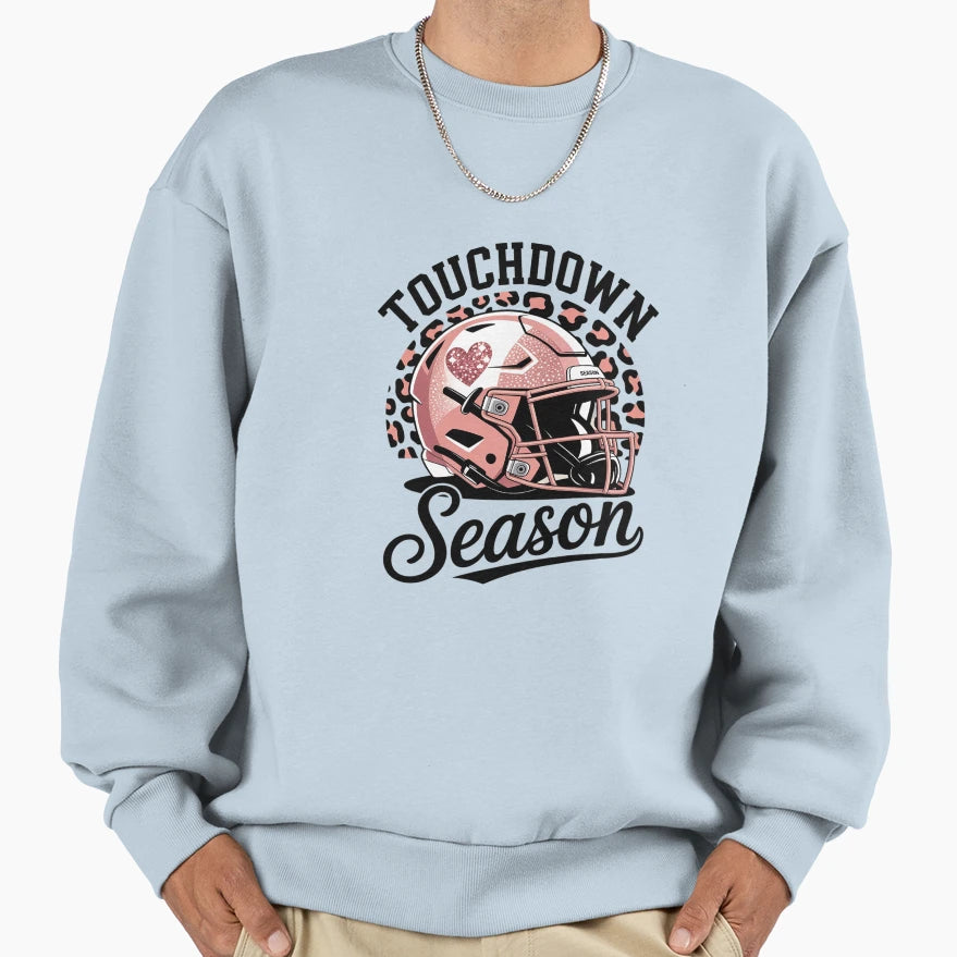 Touchdown Season Leopard Game Day Sweatshirt - Graphic Print Unisex - T-Shirt, Sweatshirt, Hoodie