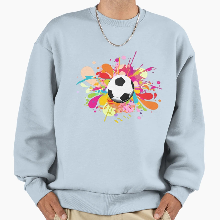 Soccer Splash Soccer Sweatshirt - Unique Graphic for Adults - T-Shirt, Sweatshirt, Hoodie