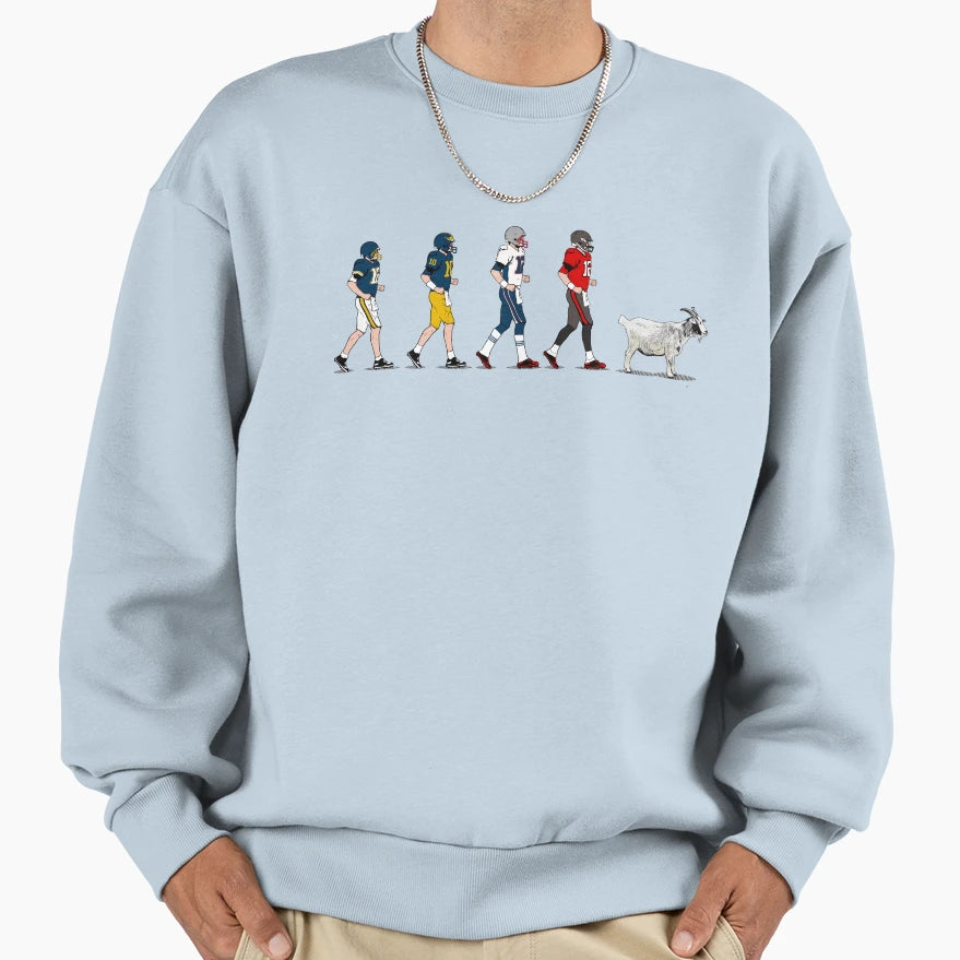 Evolution Goat Sweatshirt - Casual Everyday Wear for Adults - T-Shirt, Sweatshirt, Hoodie