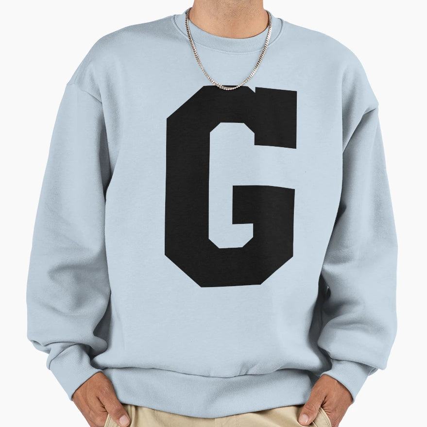 Alphabet Black G Sports Letter G Sweatshirt - Minimalist Print Unisex - T-Shirt, Sweatshirt, Hoodie