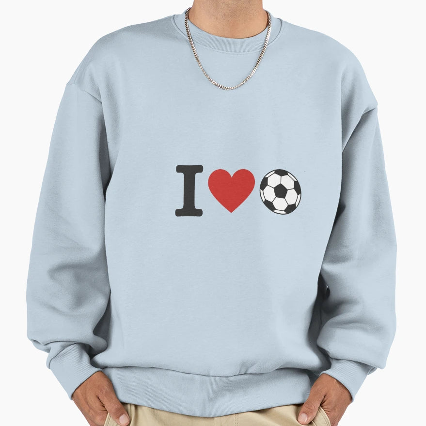 I Love Football Sweatshirt - Graphic Print for Adults - T-Shirt, Sweatshirt, Hoodie