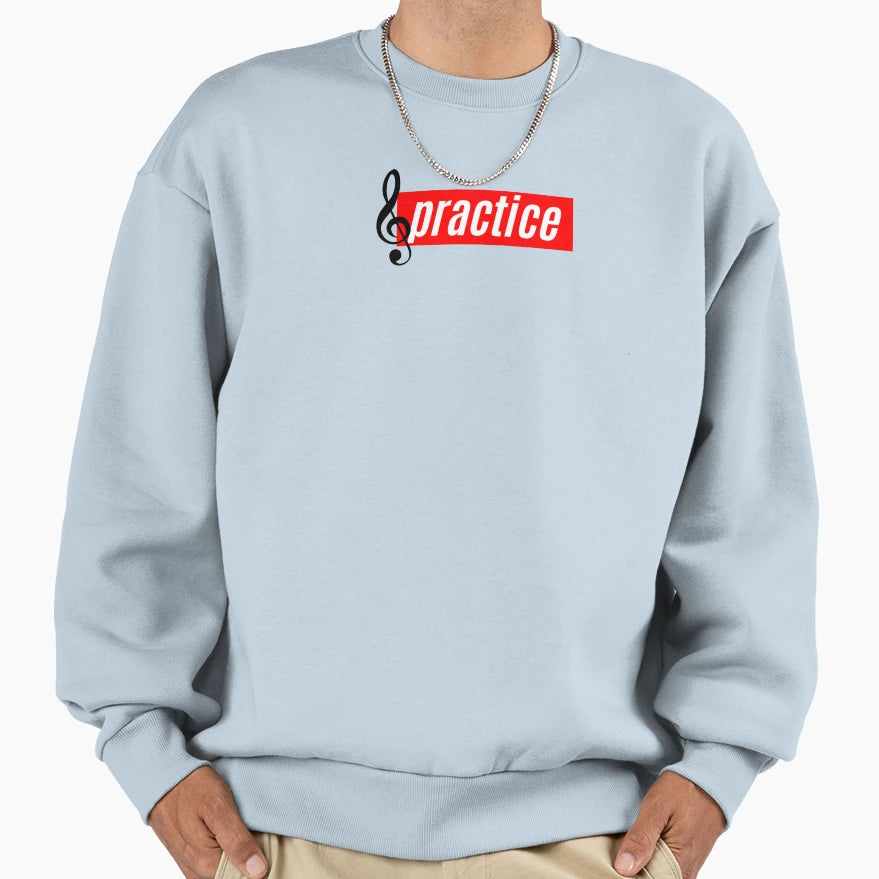 Practice Red Color Sweatshirt - Trendy Graphic Men Women - T-Shirt, Sweatshirt, Hoodie