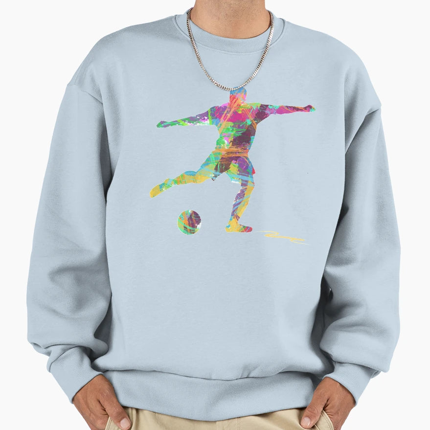 Soccer Player Silhouette Sweatshirt - Fun Novelty Design for Adults - T-Shirt, Sweatshirt, Hoodie