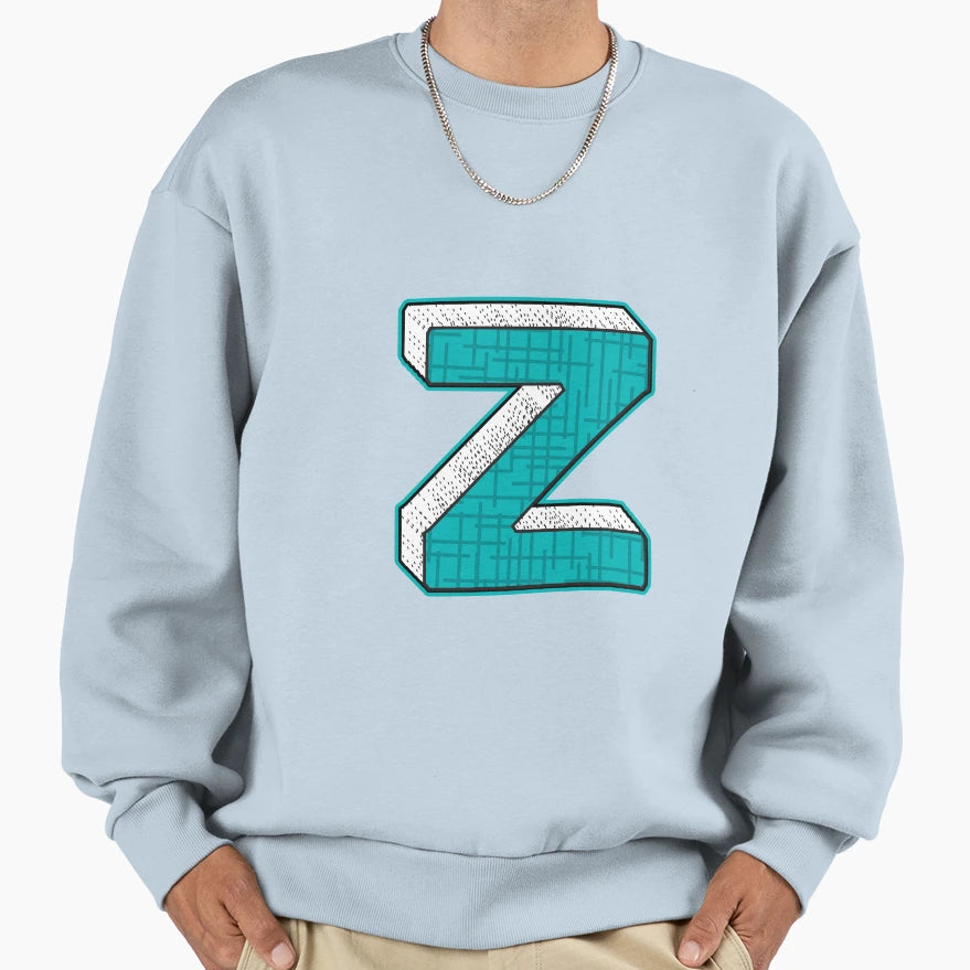 Alphabets Blue Ywzmls 17 Sweatshirt - Custom Art Print for Adults - T-Shirt, Sweatshirt, Hoodie