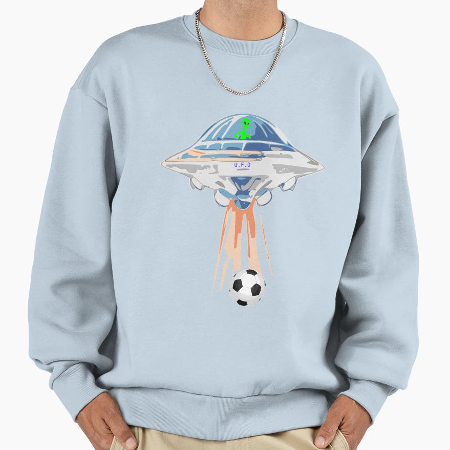 Football Alien Sweatshirt - Graphic Print for Adults - T-Shirt, Sweatshirt, Hoodie
