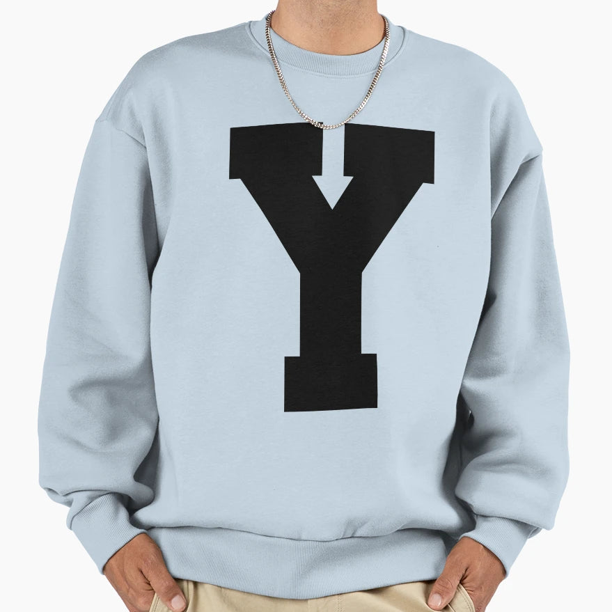 Alphabet Black Y Sports Letter Y Sweatshirt - Fun Novelty Design Unisex - T-Shirt, Sweatshirt, Hoodie