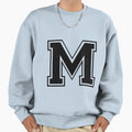 Letter M Black Sweatshirt - Aesthetic Graphic for Adults - T-Shirt, Sweatshirt, Hoodie