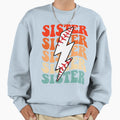 Baseball Sister Groovy Lightning Sweatshirt - Minimalist Print Men Women - T-Shirt, Sweatshirt, Hoodie