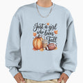 Just Who Loves Fall Pumpkin Sweatshirt - Fun Novelty Design Unisex - T-Shirt, Sweatshirt, Hoodie