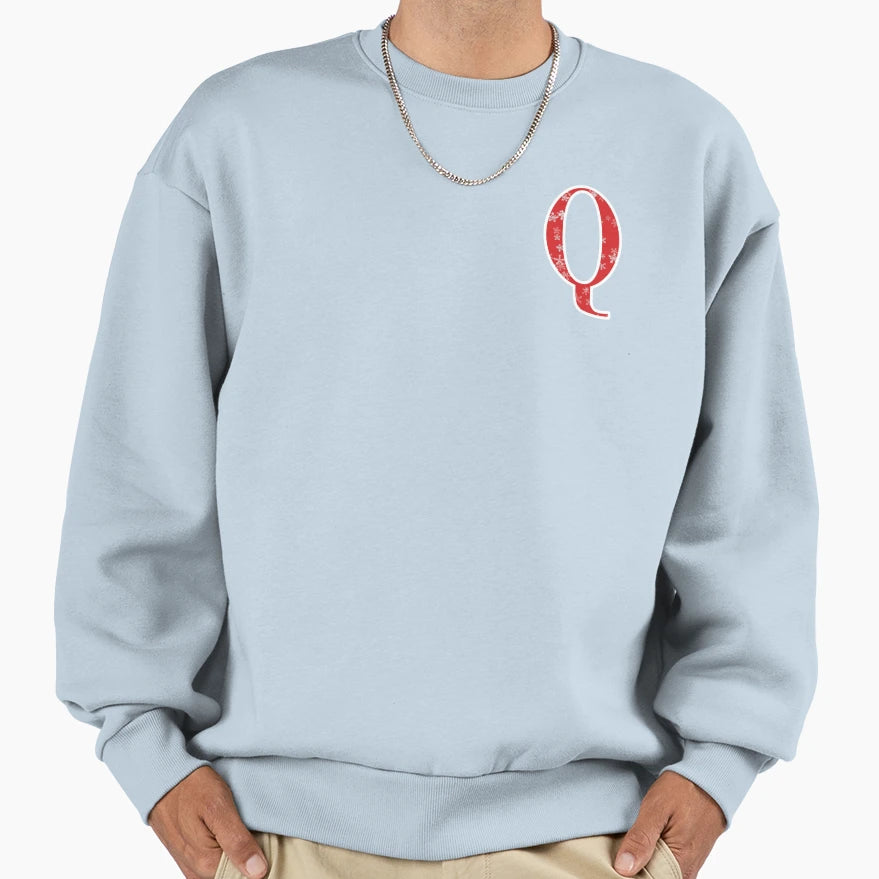 Q Letter Letter Sweatshirt - Custom Art Print Men Women - T-Shirt, Sweatshirt, Hoodie