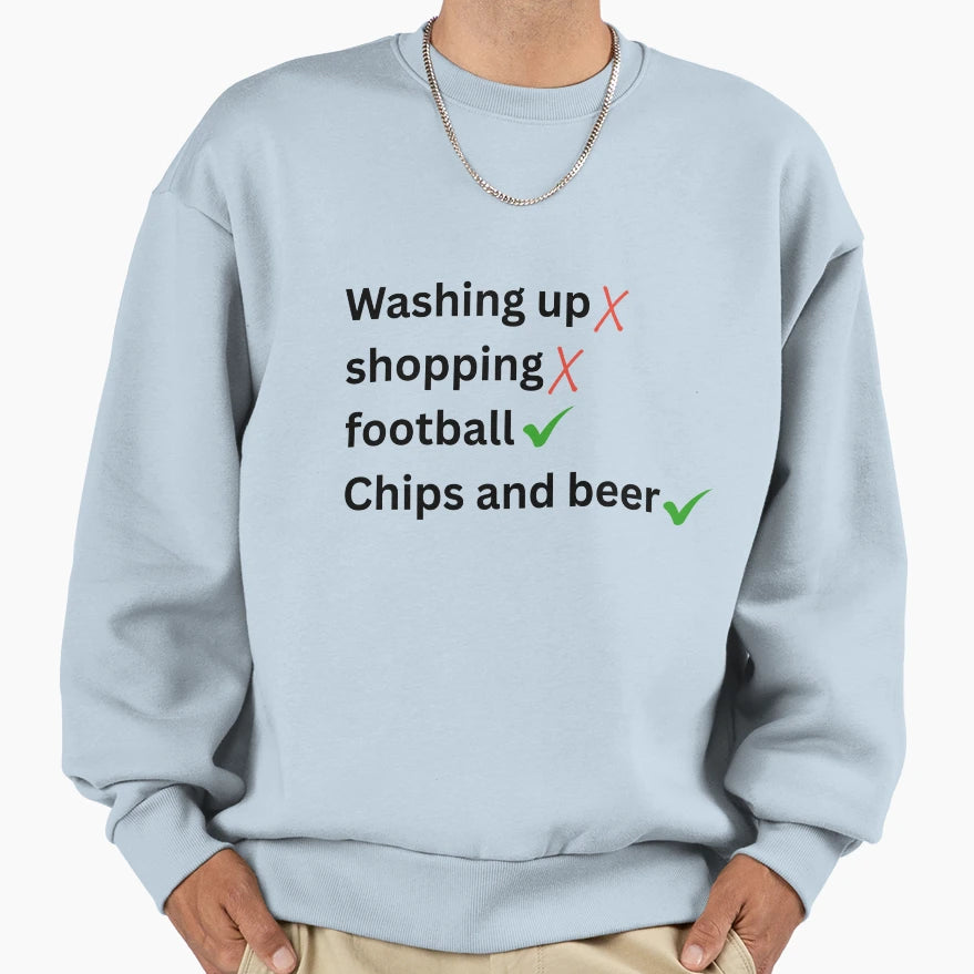 Chips And Beer Sweatshirt - Graphic Print Men Women - T-Shirt, Sweatshirt, Hoodie