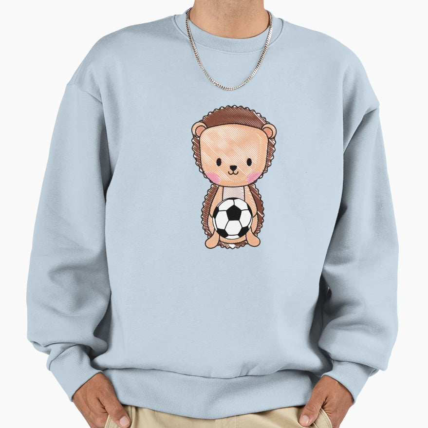 Hedgehog Holding Soccer Ball Sweatshirt - Fun Novelty Design Men Women - T-Shirt, Sweatshirt, Hoodie