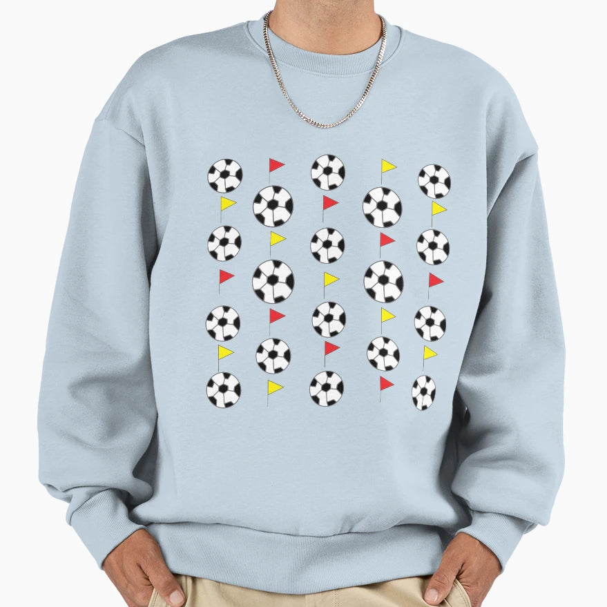 Soccer Ball Foot Ball Sports Sweatshirt - Custom Art Print Men Women - T-Shirt, Sweatshirt, Hoodie