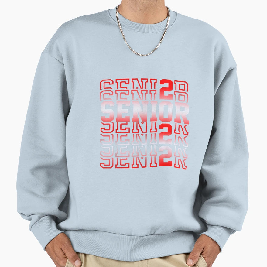 Class 2022 Senior School Colors Red Sweatshirt - Trendy Graphic Unisex - T-Shirt, Sweatshirt, Hoodie
