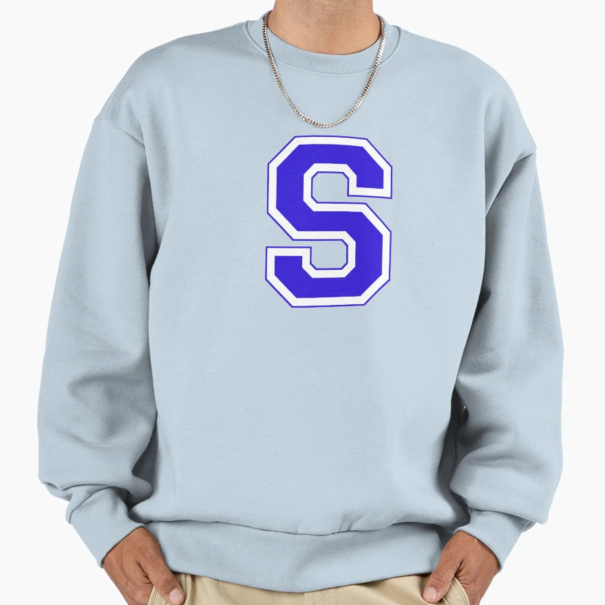 Varsity Letter S Sweatshirt - Streetwear Style for Adults - T-Shirt, Sweatshirt, Hoodie