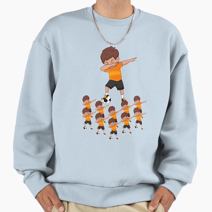 Awesome Soccer Player Orange Soccer Sweatshirt - Trendy Graphic Men Women - T-Shirt, Sweatshirt, Hoodie