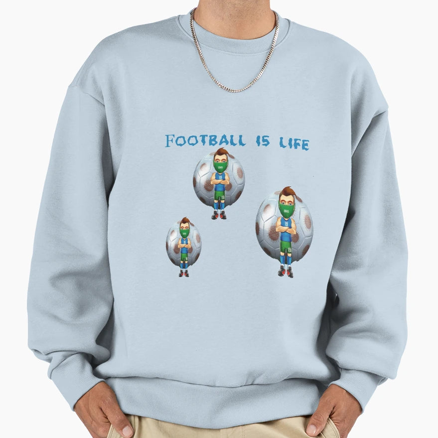 He Likes Football Sweatshirt - Custom Art Print Unisex - T-Shirt, Sweatshirt, Hoodie