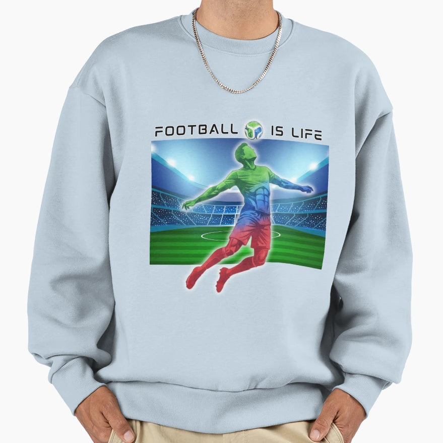 Football Is Life Soccer Player T-Shirt - Minimalist Print for Adults - T-Shirt, Sweatshirt, Hoodie