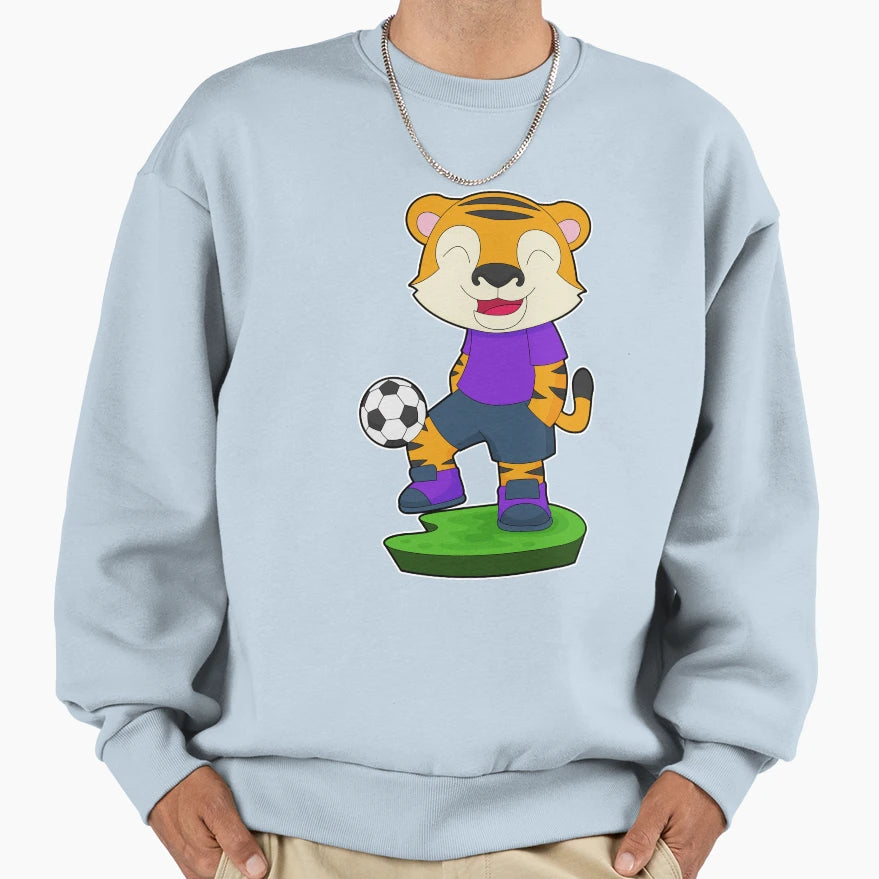 Tiger Soccer Player Soccer Sweatshirt - Fun Novelty Design Unisex - T-Shirt, Sweatshirt, Hoodie