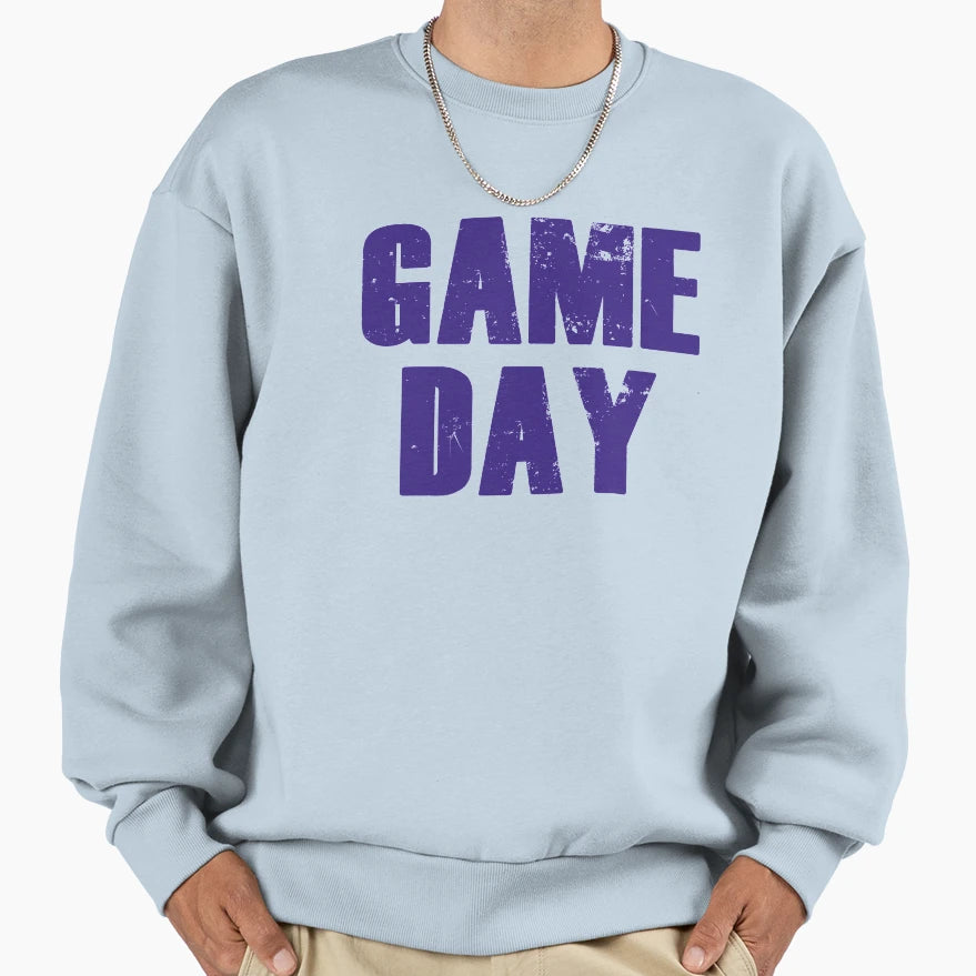 Game Day Blue Sweatshirt - Aesthetic Graphic for Adults - T-Shirt, Sweatshirt, Hoodie