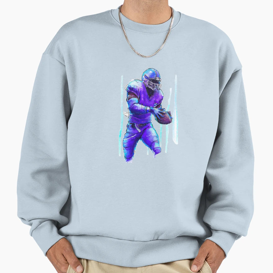 Cyberpunk Illustration Nfl Player Sweatshirt - Aesthetic Graphic for Adults - T-Shirt, Sweatshirt, Hoodie