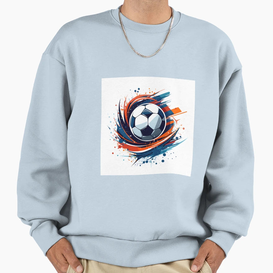 Cartoon Artistic Soccer Ball Painting Sweatshirt - Custom Art Print Unisex - T-Shirt, Sweatshirt, Hoodie