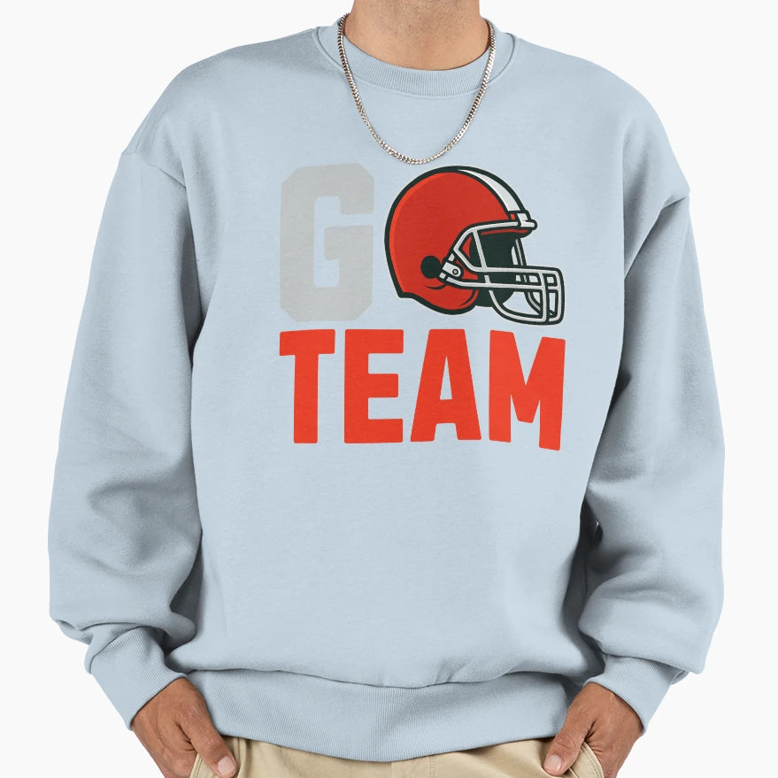 Go Team Football Sweatshirt - Graphic Print Men Women - T-Shirt, Sweatshirt, Hoodie