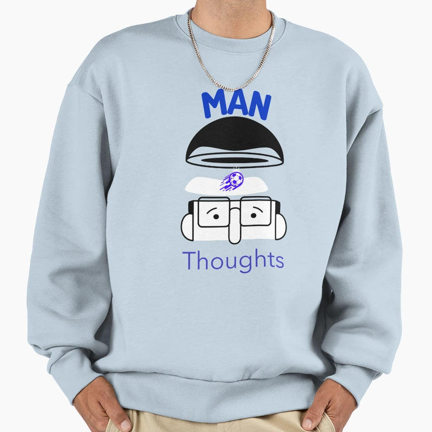 Brain Thoughts Football Sweatshirt - Unique Graphic for Adults - T-Shirt, Sweatshirt, Hoodie