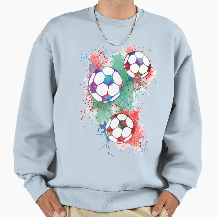 Soccer Ball Sweatshirt - Custom Art Print Men Women - T-Shirt, Sweatshirt, Hoodie