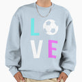 Love Soccer Cyan Purple Color Gift Sweatshirt - Streetwear Style Men Women - T-Shirt, Sweatshirt, Hoodie