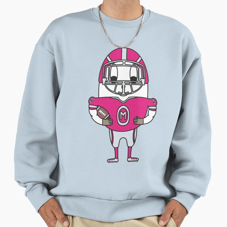 American Football Player Egg Sweatshirt - Aesthetic Graphic Unisex - T-Shirt, Sweatshirt, Hoodie